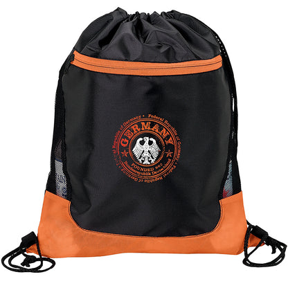 210D Poly Drawstring Backpack with Front Pocket - KT7312T
