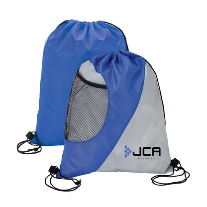 210D Poly Drawstring Backpack with Mesh Pocket - KT7314N
