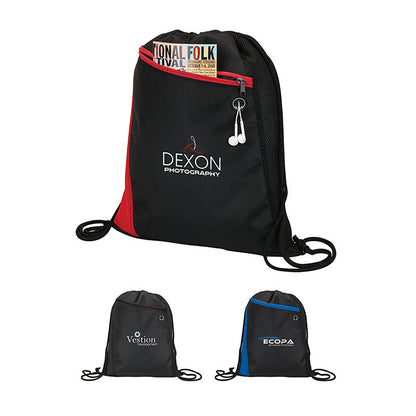 Microfiber Mesh Drawstring Sport Bag