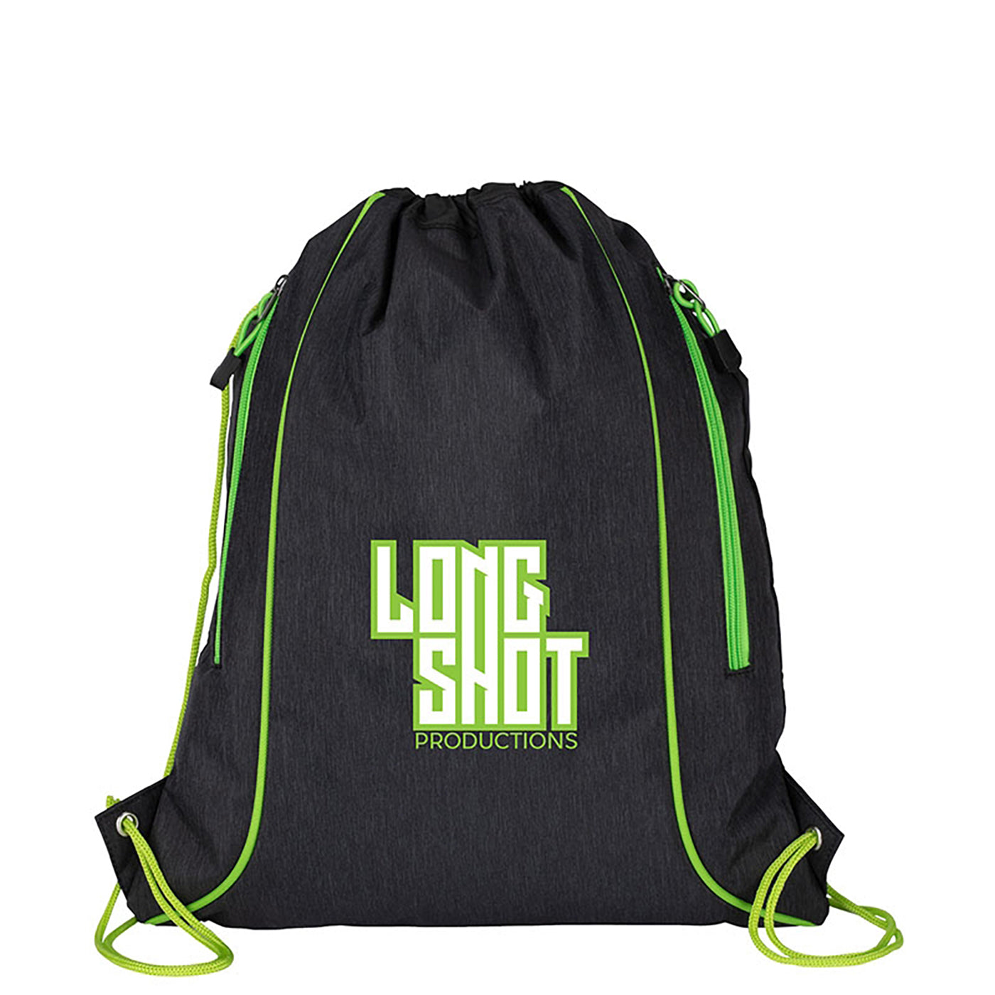 Water-Resistant Drawstring Bag with Dual Pockets - KT7805G