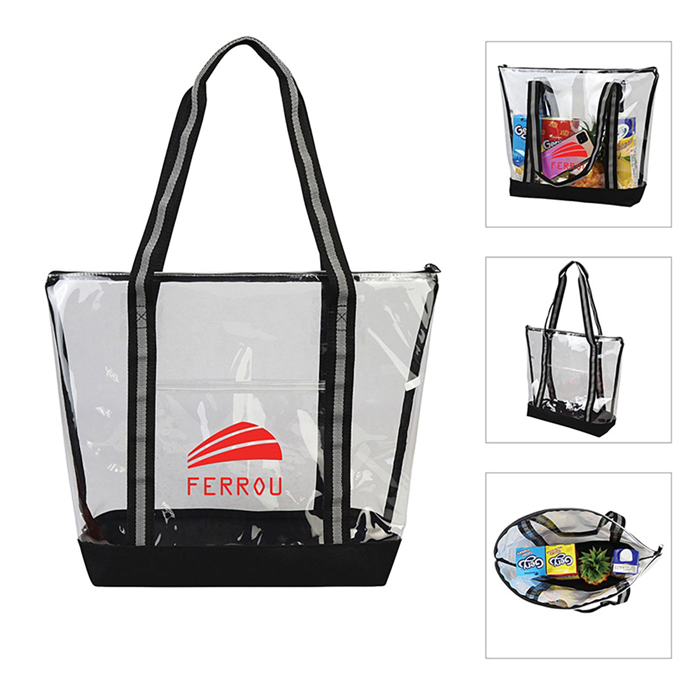 Clear TPU Stadium Zippered Tote