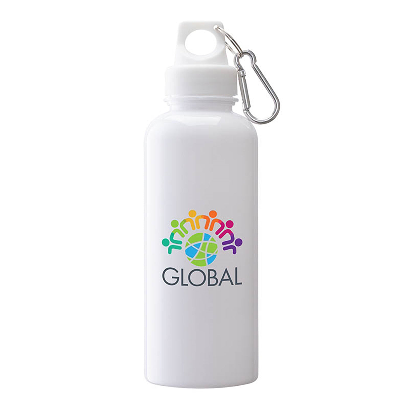 20oz Polystyrene Water Bottle with Carabiner - KW1203W