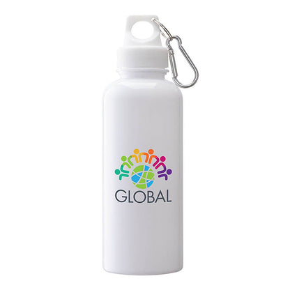 20oz Polystyrene Water Bottle with Carabiner - KW1203W