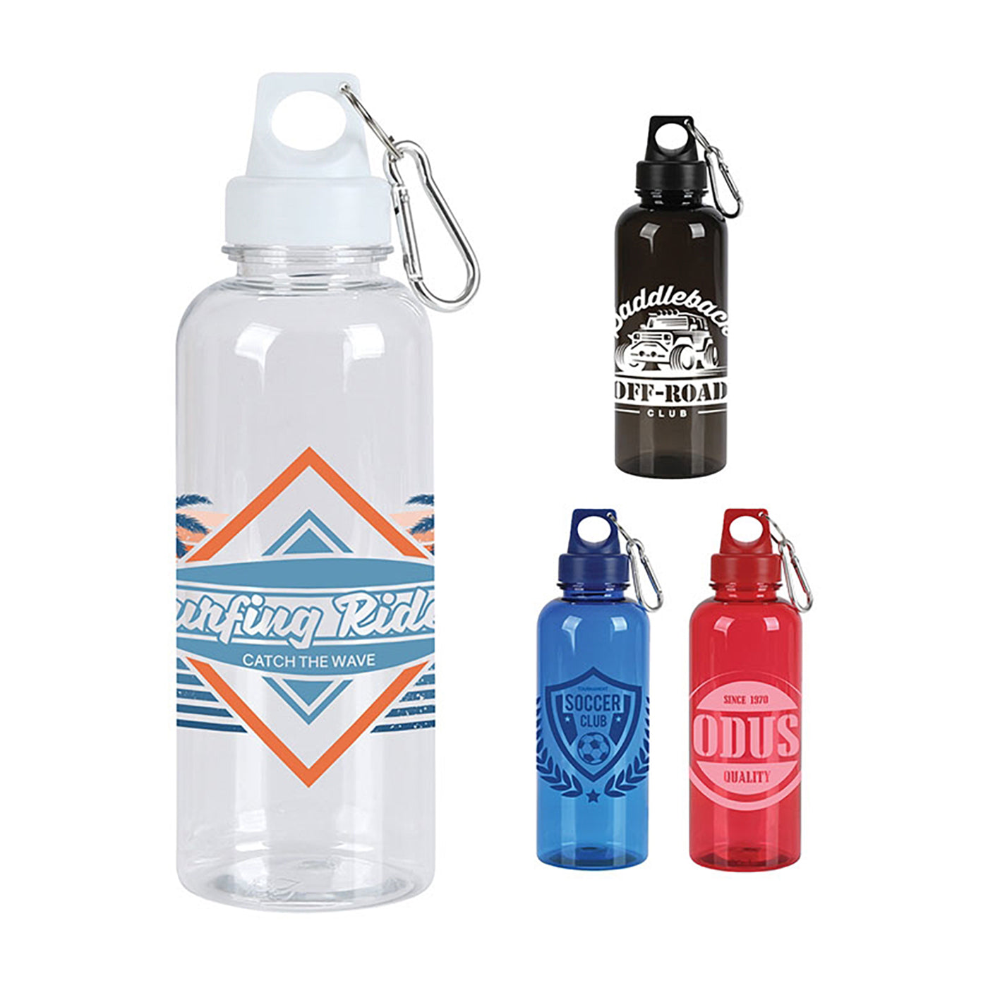 20oz RPET Water Bottle with Carabiner
