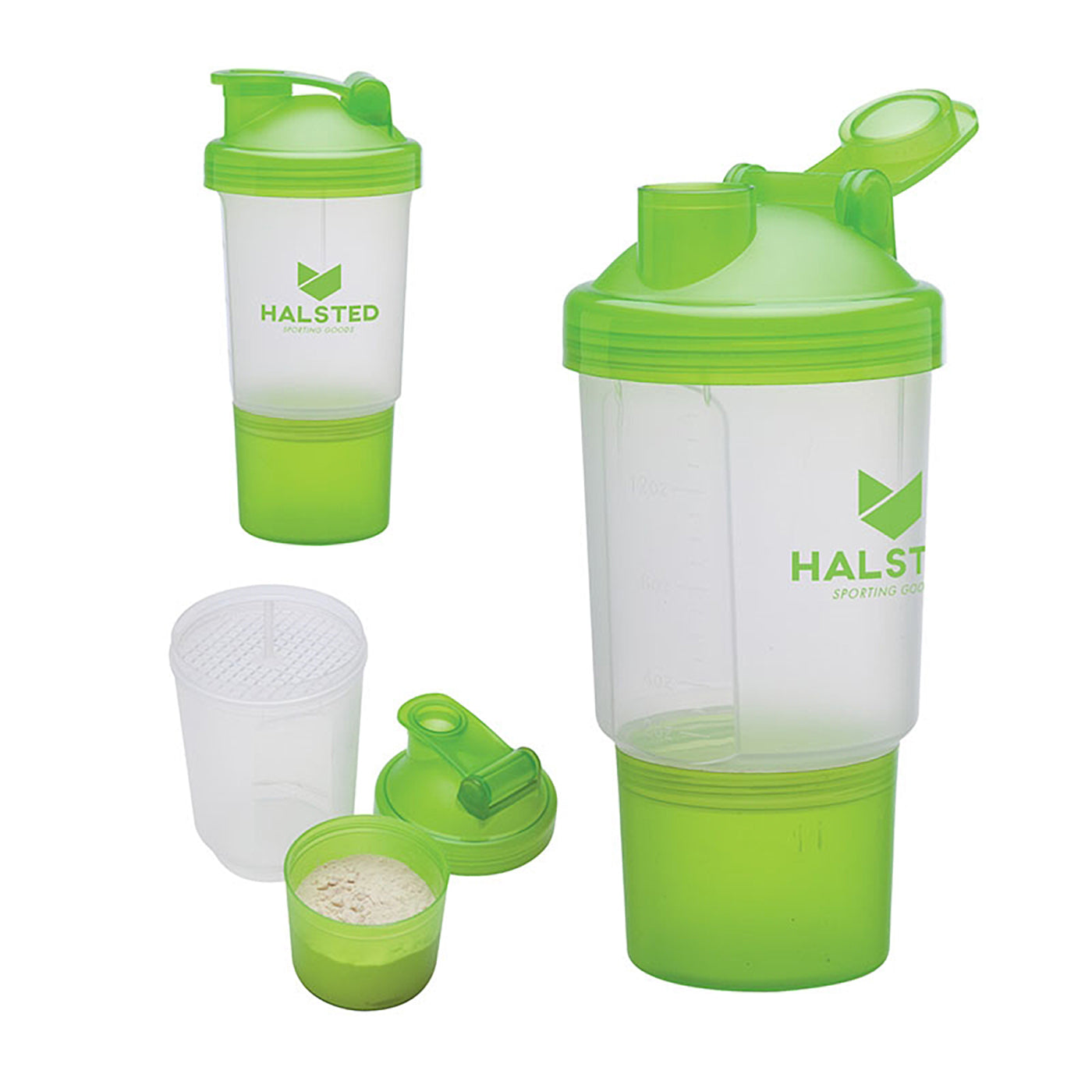 16oz Dual-Chamber Fitness Shaker