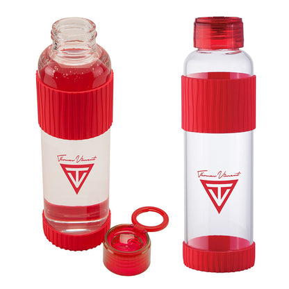 18oz Glass Water Bottle with Silicone Grip