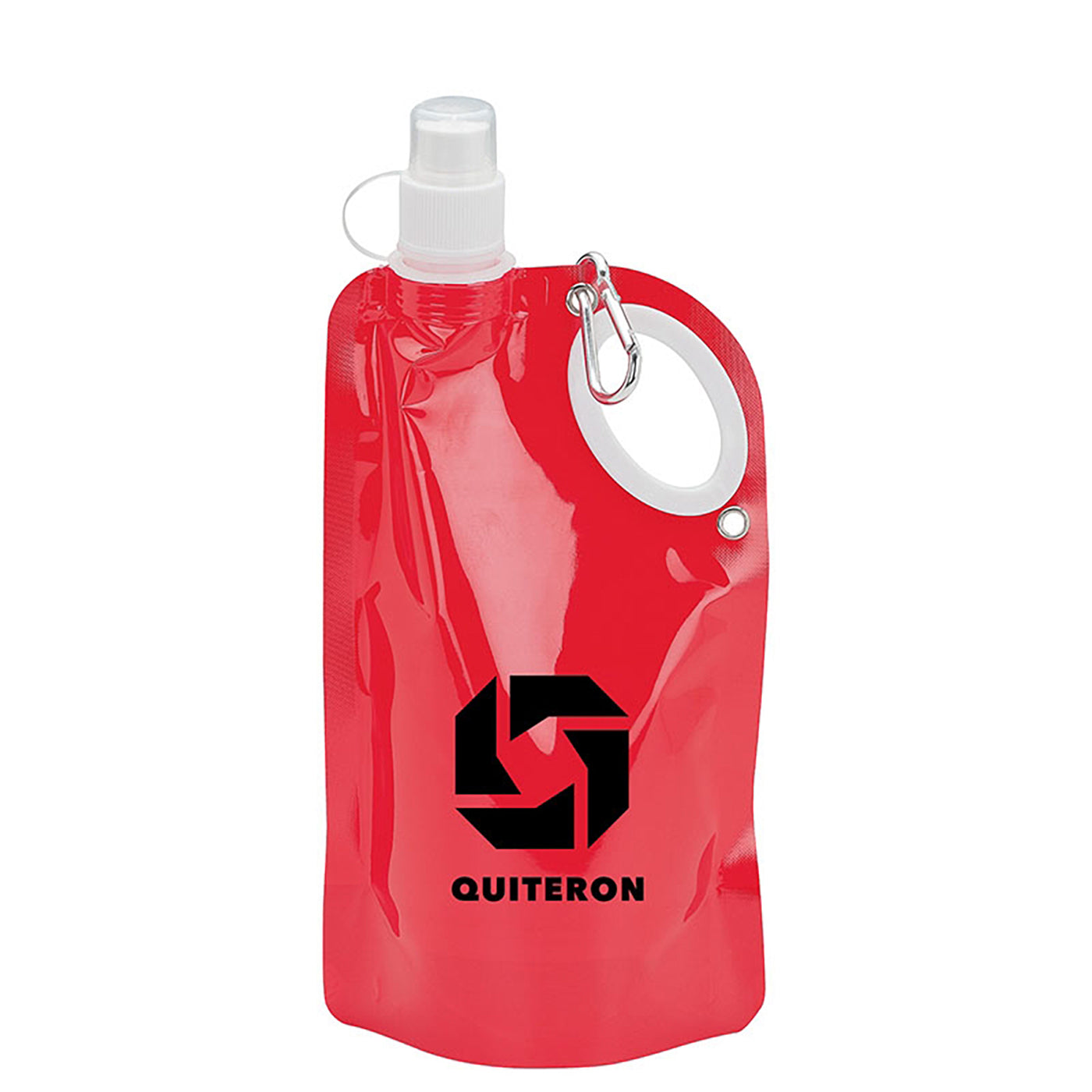 25oz Collapsible PE Water Bottle with Carabiner - KW2302R