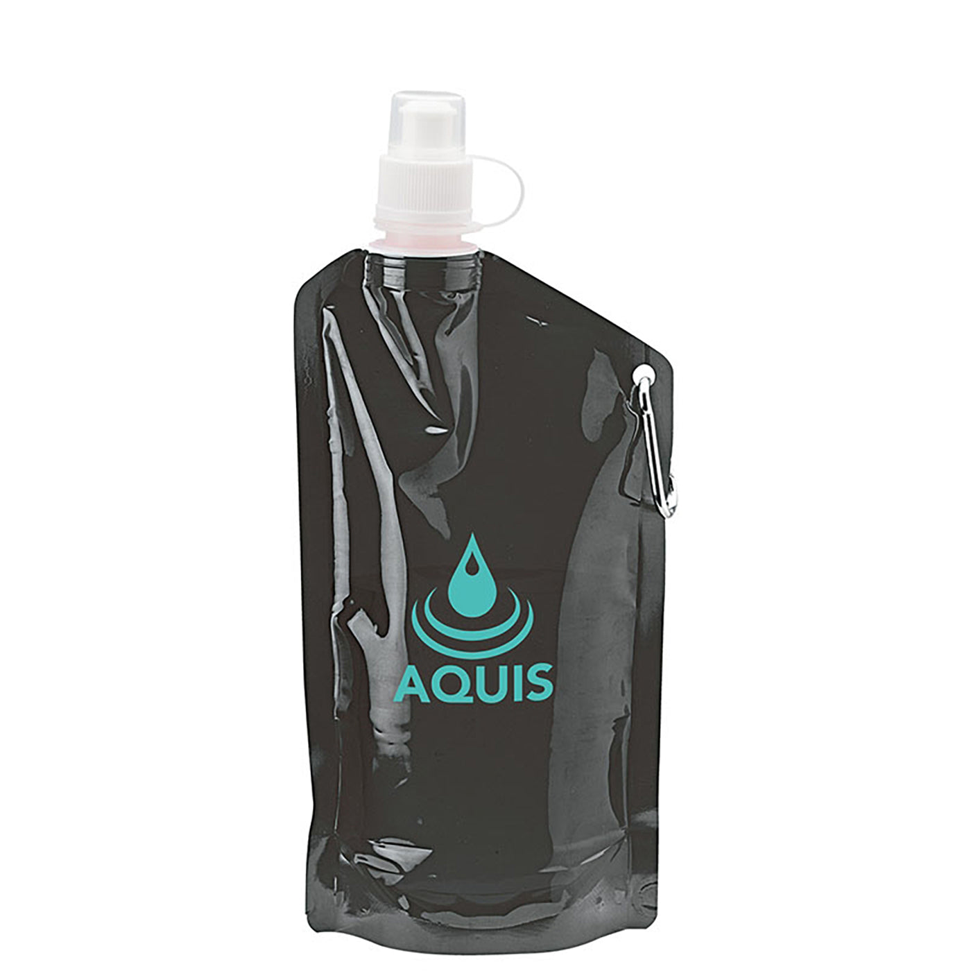 24oz Collapsible PE Water Bottle with Carabiner - KW2306B