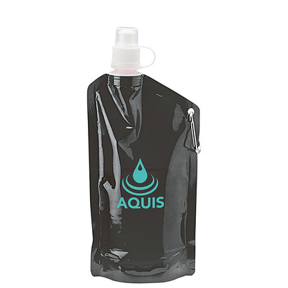 24oz Collapsible PE Water Bottle with Carabiner - KW2306B