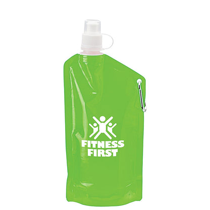 24oz Collapsible PE Water Bottle with Carabiner - KW2306G