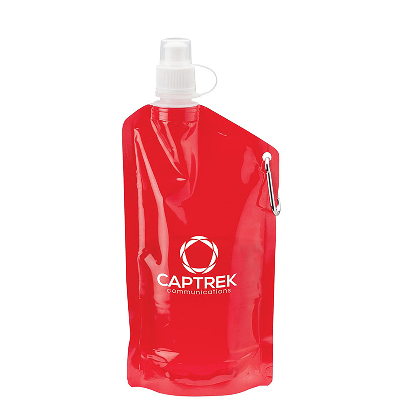 24oz Collapsible PE Water Bottle with Carabiner - KW2306R