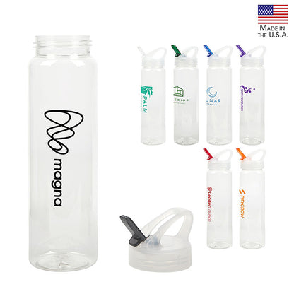 32oz PET Bottle with Flip Straw Spout