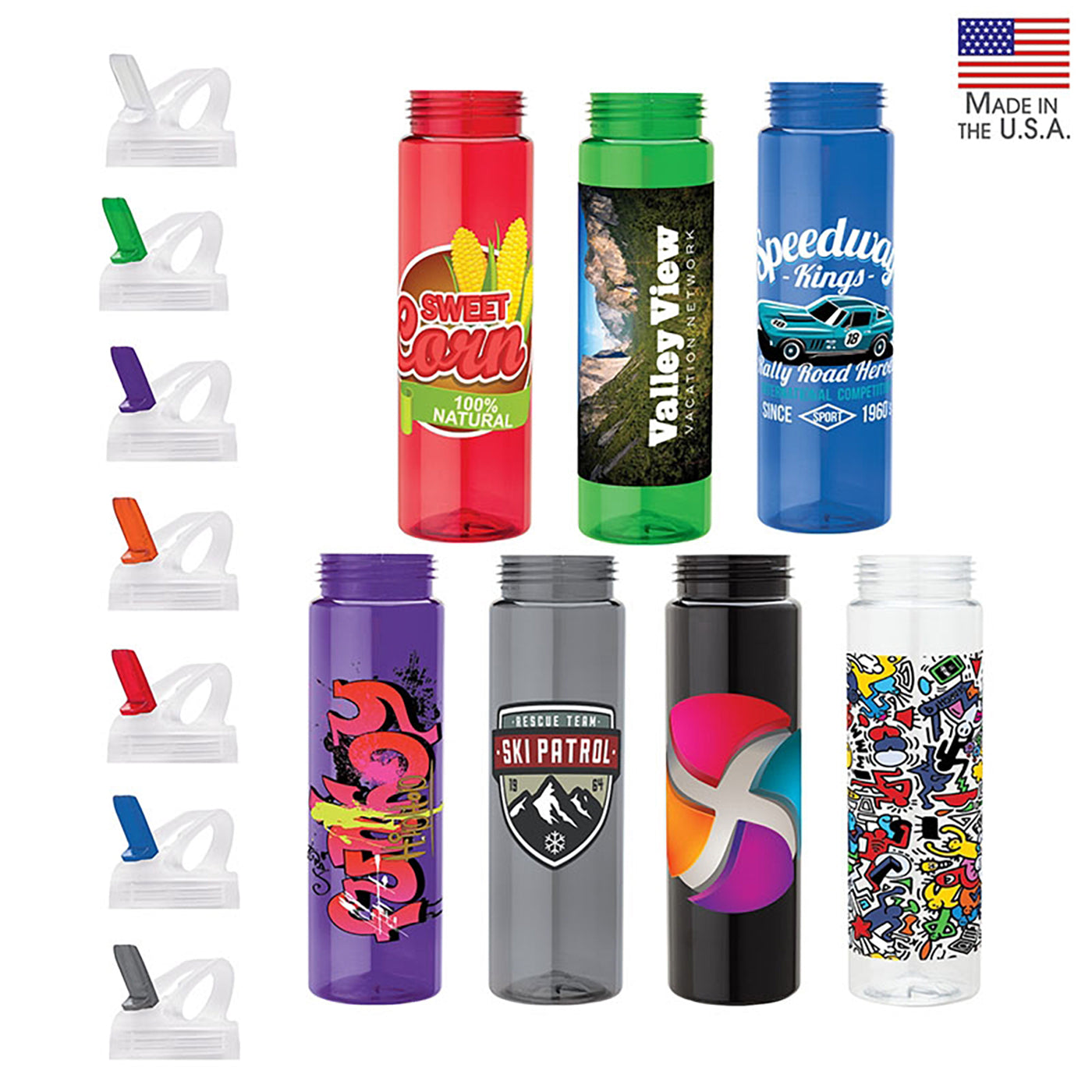 25oz PET Flip Spout Water Bottle