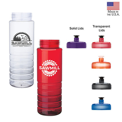 26oz PET Water Bottle Grip Ridges