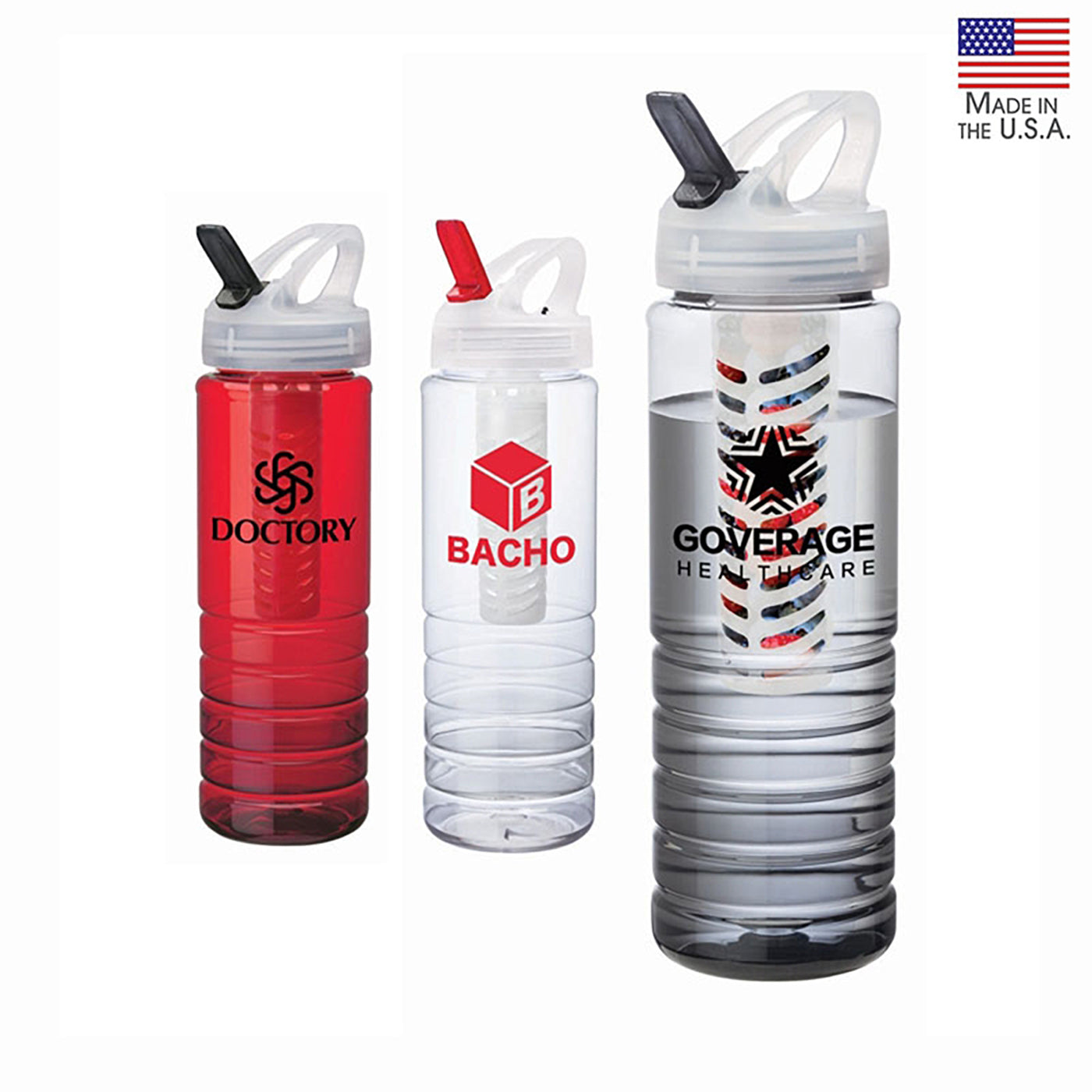 26oz PET Infuser Bottle with Flip Spout - KW2373
