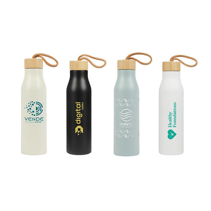 25oz Recycled Stainless Steel Water Bottle with Bamboo Lid