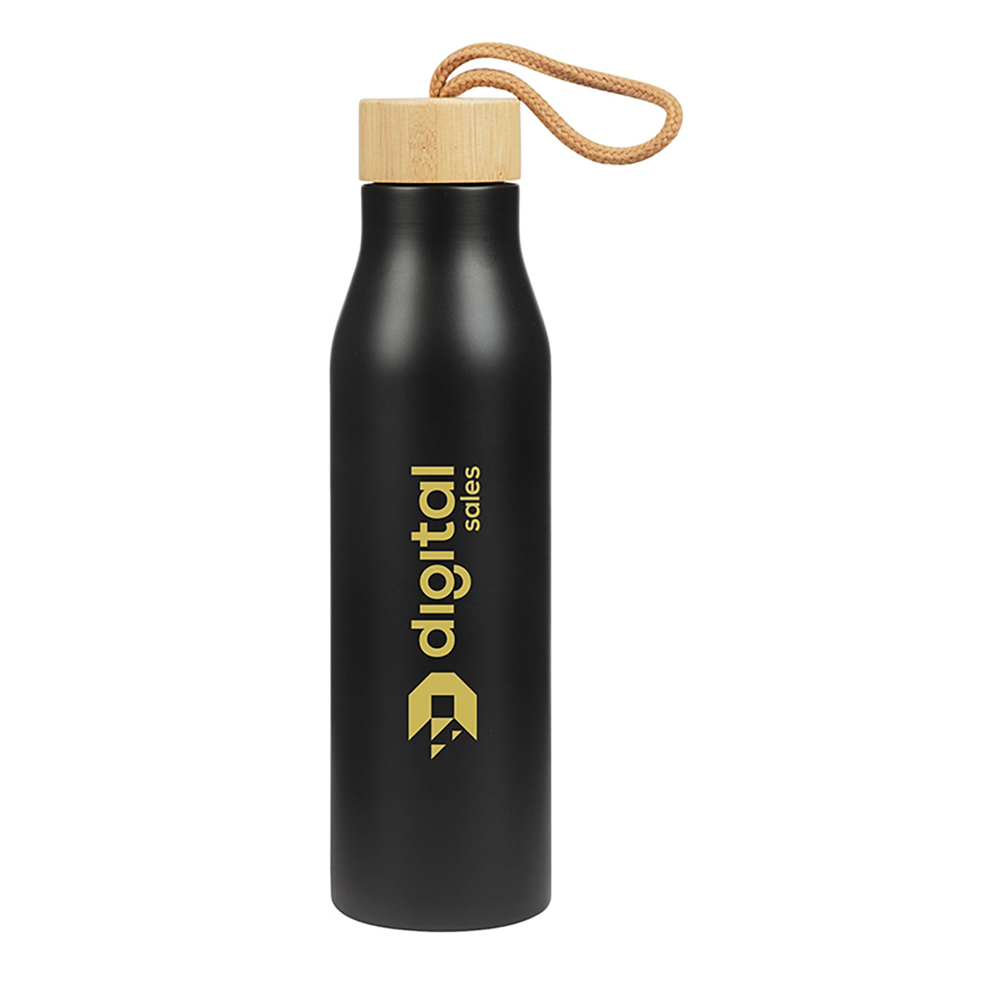25oz Recycled Stainless Steel Water Bottle with Bamboo Lid - KW2525B