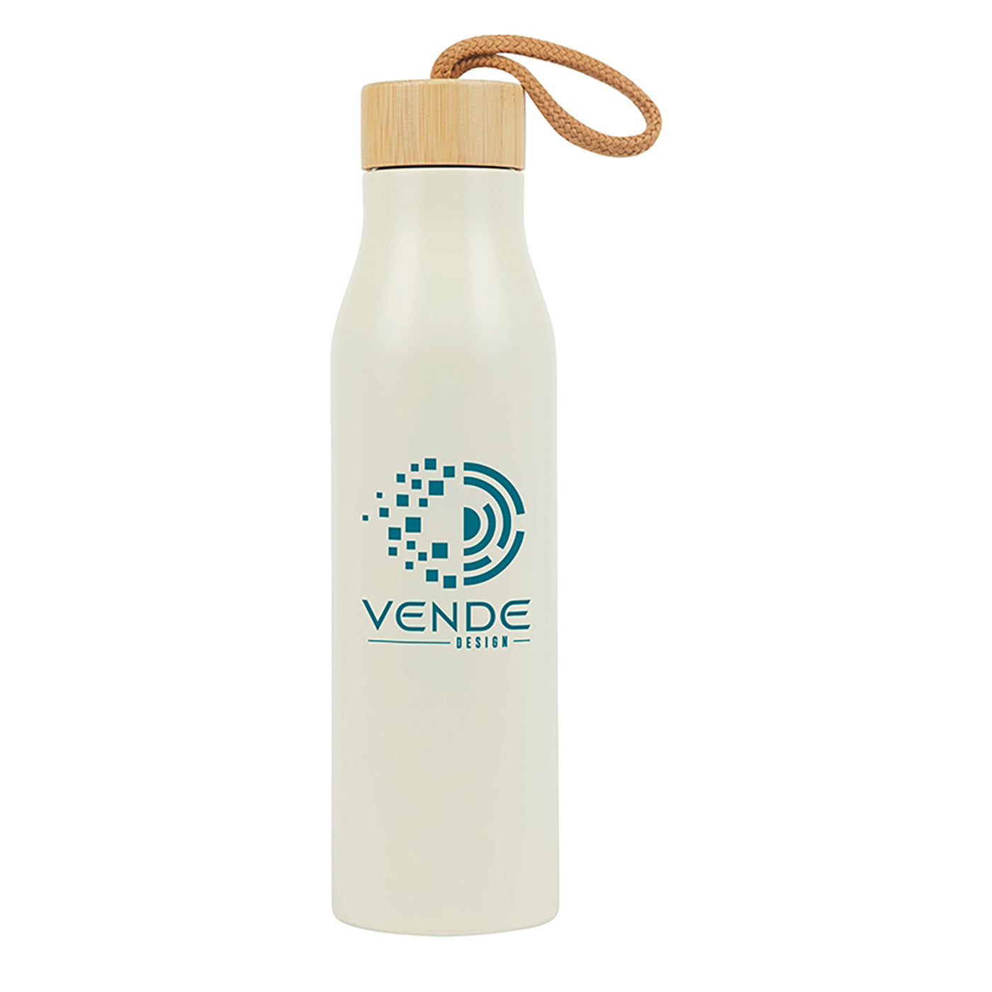 25oz Recycled Stainless Steel Water Bottle with Bamboo Lid - KW2525C