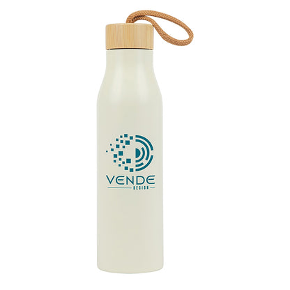 25oz Recycled Stainless Steel Water Bottle with Bamboo Lid - KW2525C