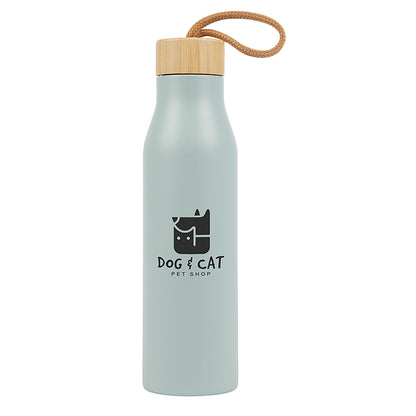 25oz Recycled Stainless Steel Water Bottle with Bamboo Lid - KW2525L