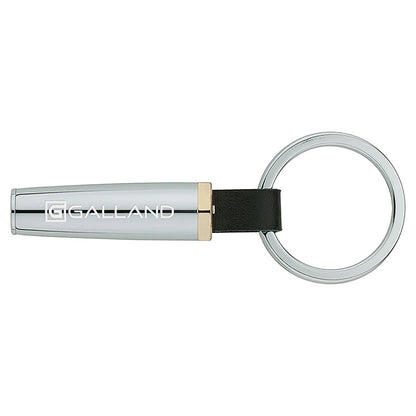 Chrome and Gold Finish Brass Keyring - LH2032