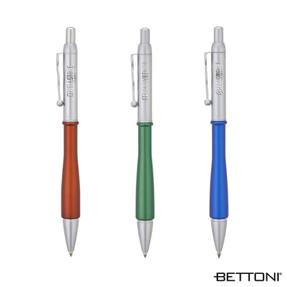 Solid Brass Ballpoint Pen with Wave Clip