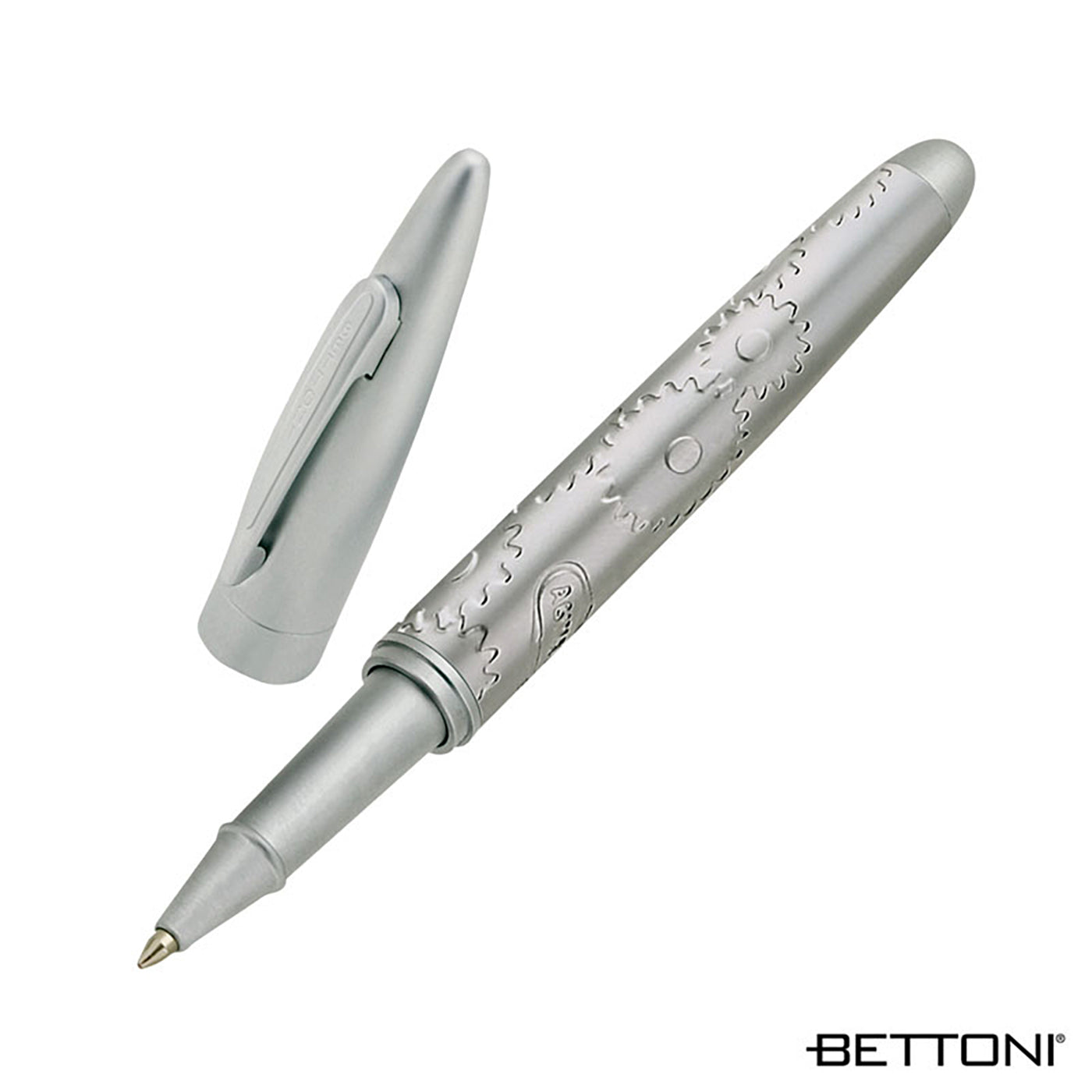 Satin Silver Brass Rollerball Pen