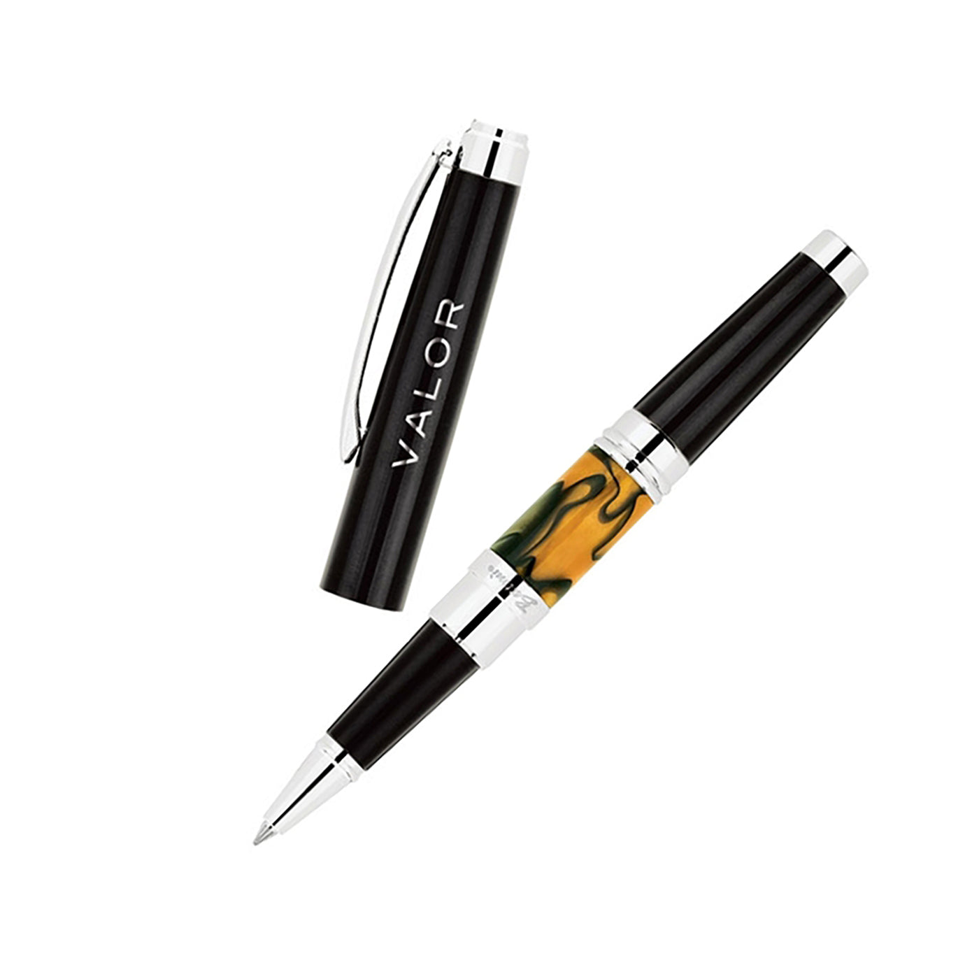 Black Lacquer Resin-Accent Rollerball Pen - LM8850Y