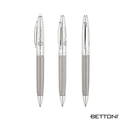 Brass Woven Steel Barrel Ballpoint Pen