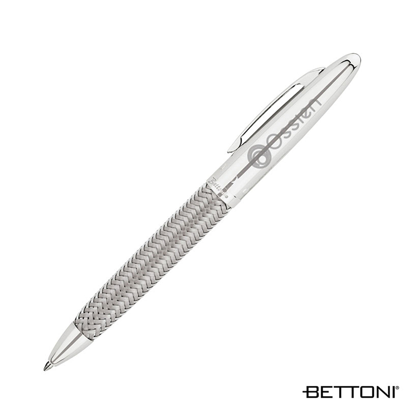 Brass Woven Steel Barrel Ballpoint Pen - LS400S
