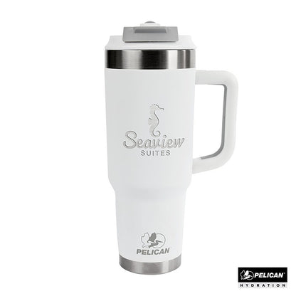 40 oz. Dual Lid, Recycled Double Wall Stainless Steel Travel Tumbler - PL1013W