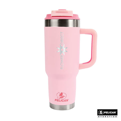 40 oz. Dual Lid, Recycled Double Wall Stainless Steel Travel Tumbler - PL1013X