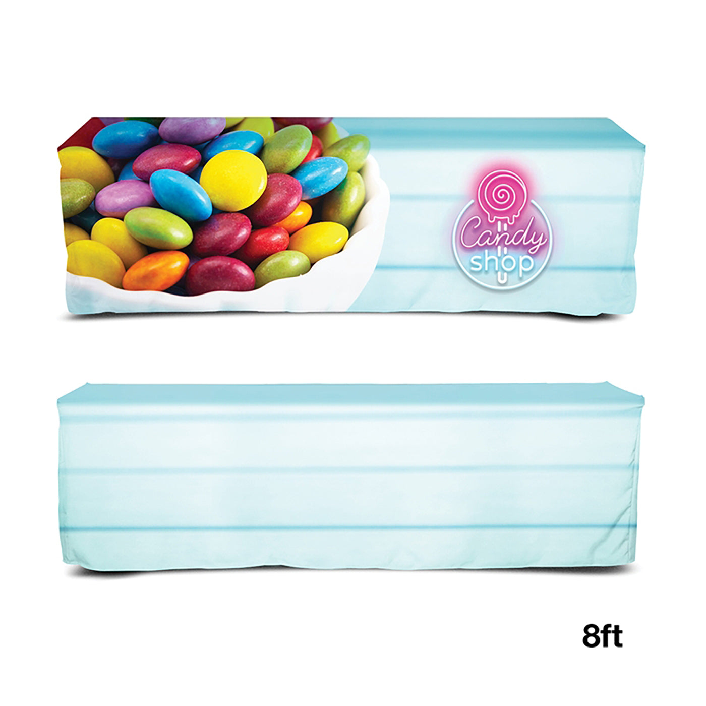 8' Fitted 300D Polyester Table Cover - TS1208