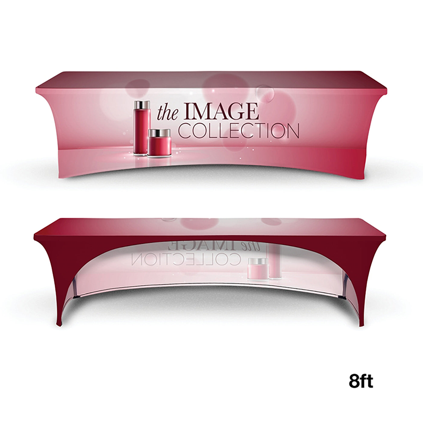 8' Open-Back Stretch Table Cover
