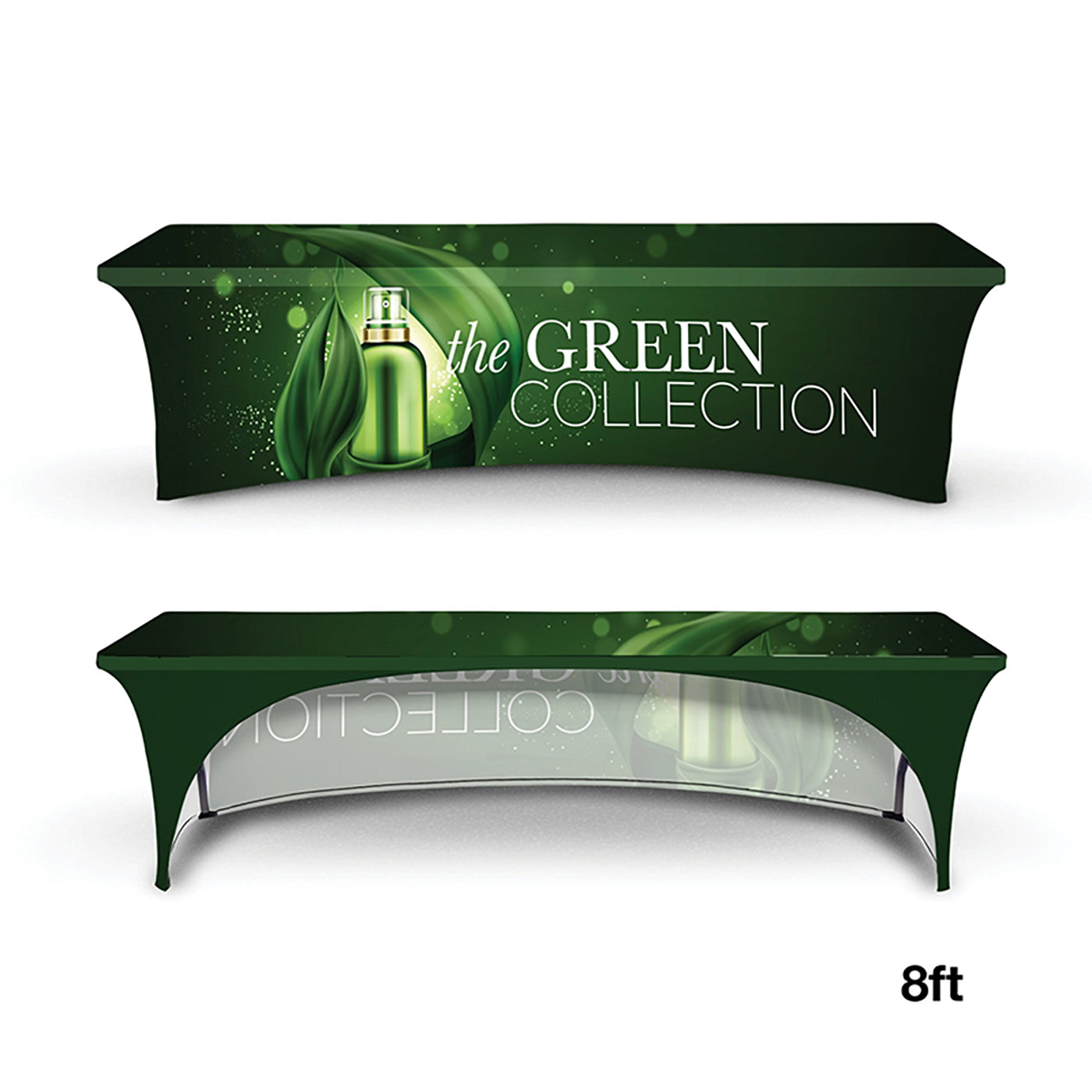 8' RPET Stretch Open-Back Table Cover - TS2118