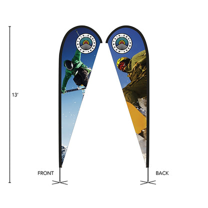 13' Double-Sided Polyester Teardrop Flag