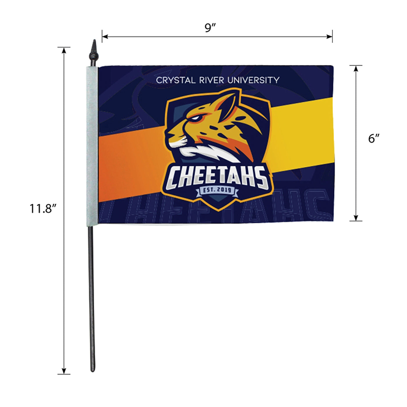 9" x 6" Hand Flag