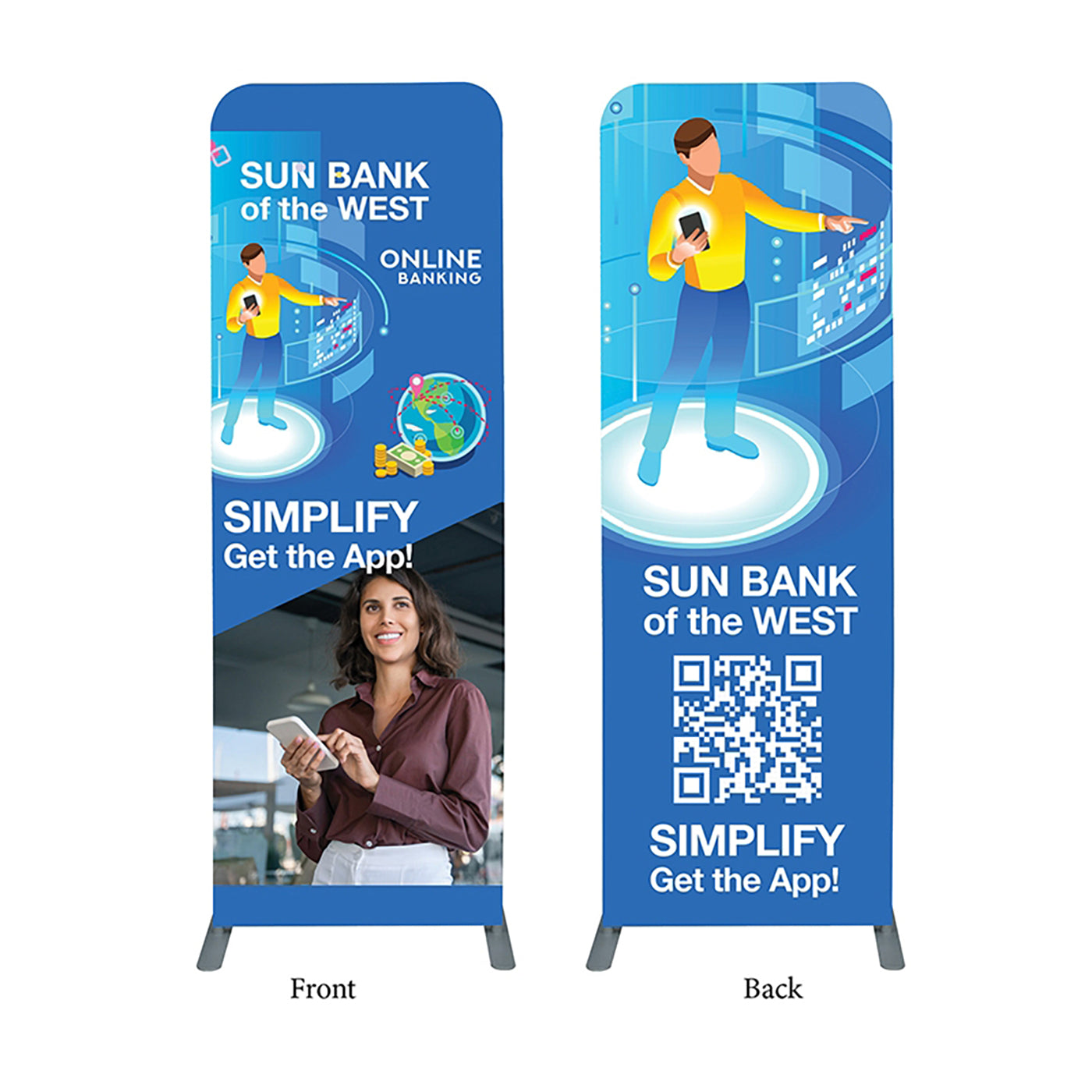 31½" x 89¾" Double-Sided Fabric Floor Banner