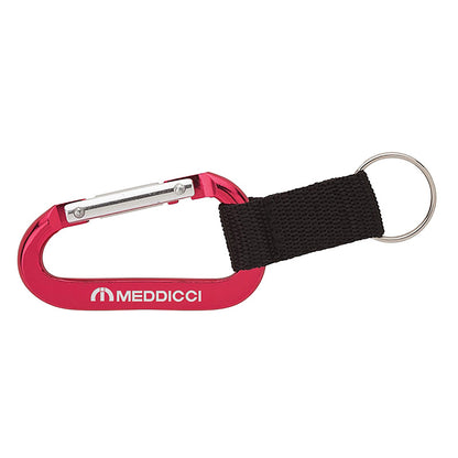 Aluminum Carabiner Keyring with Web Strap - VB6000R