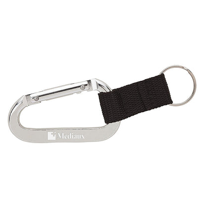 Aluminum Carabiner Keyring with Web Strap - VB6000S