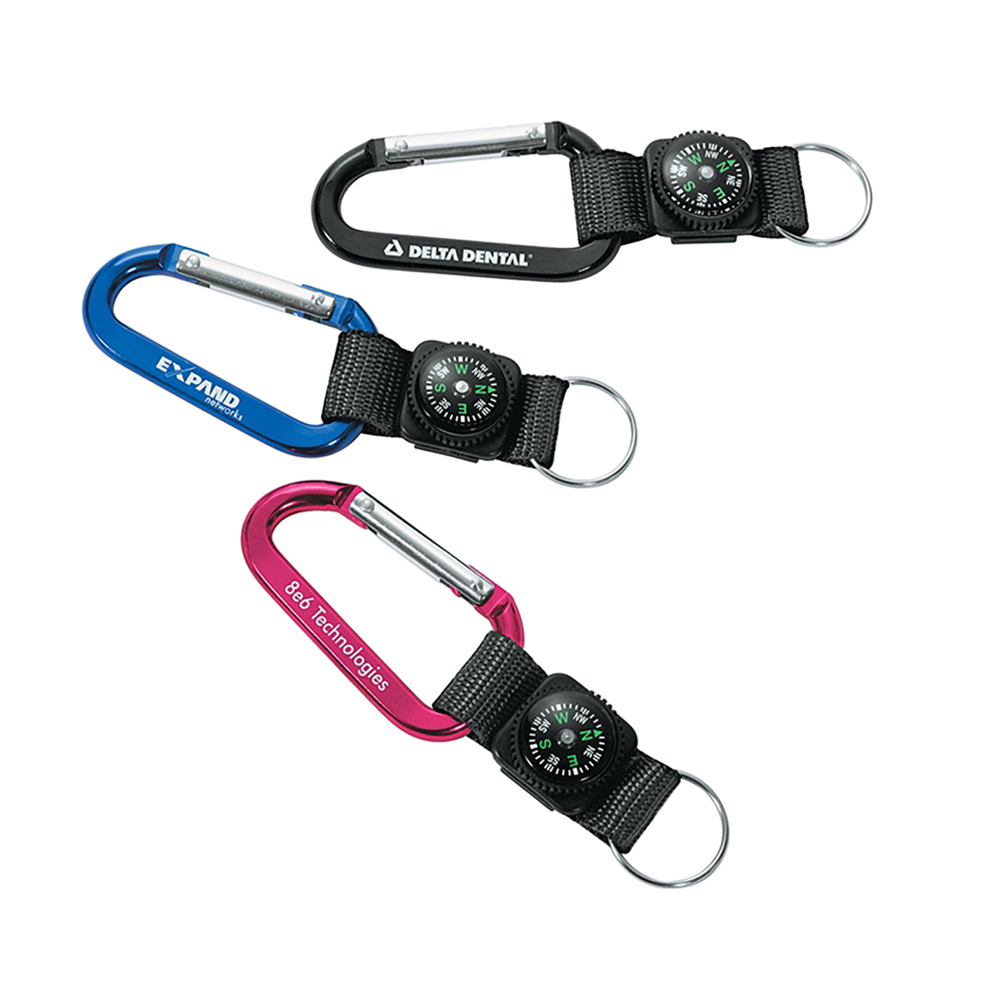 Aluminum Carabiner with Built-in Compass