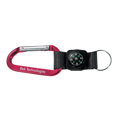 Aluminum Carabiner with Built-in Compass - VB6100R