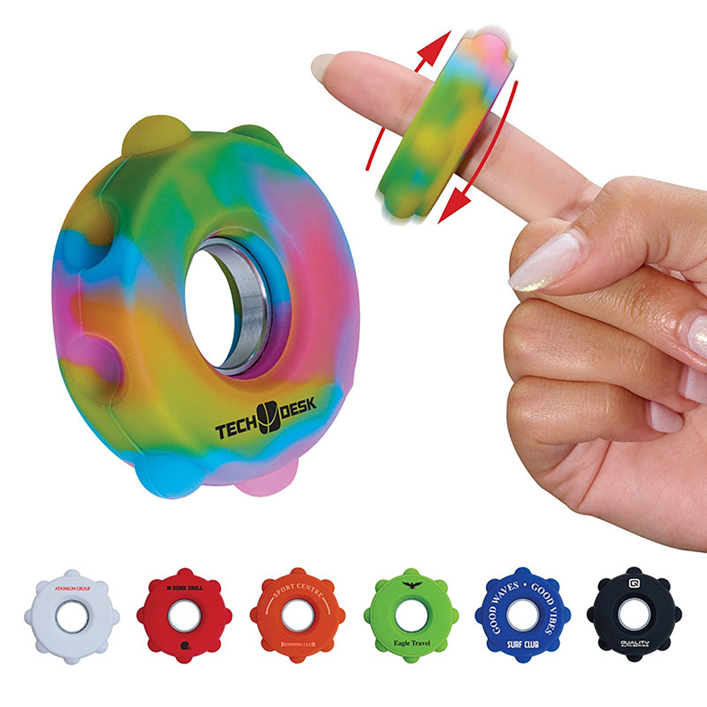 Silicone Push Pop Fidget Spinner