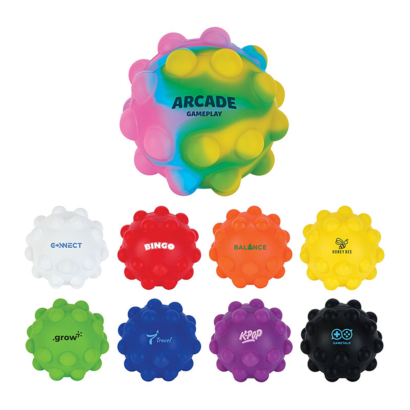 Silicone Pop Fidget Stress Ball