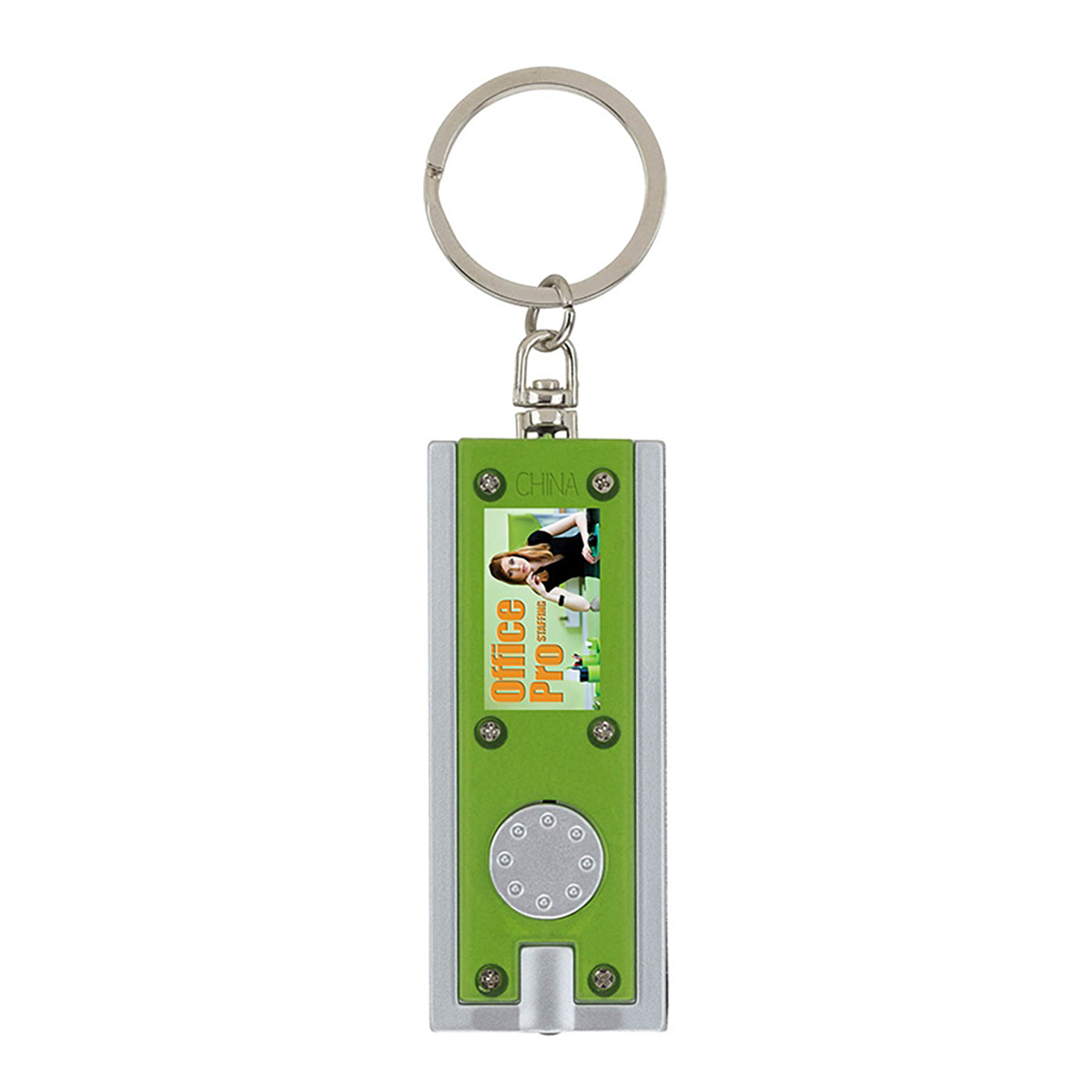 LED Push-Button Keychain Flashlight - VK3006G