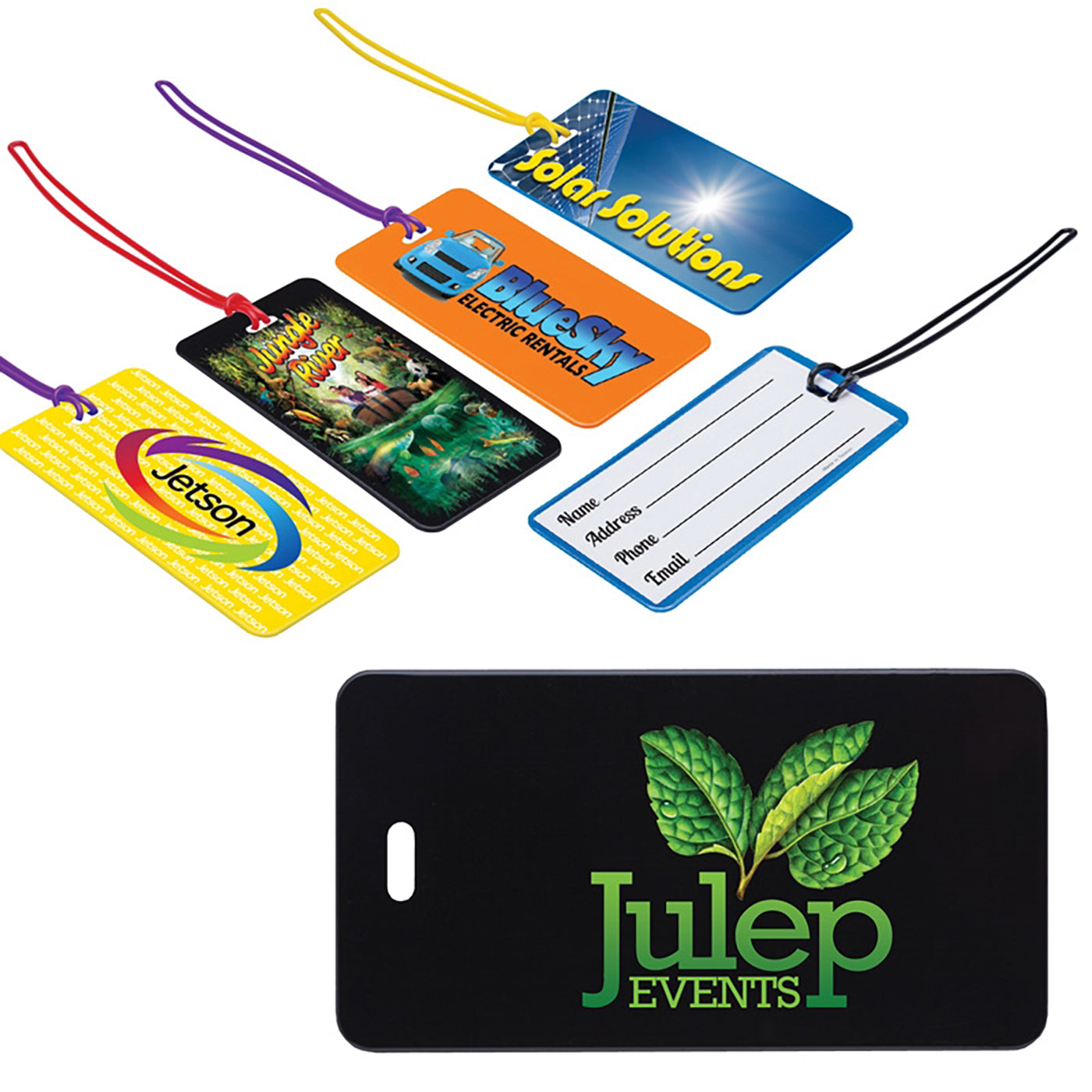 PVC Two-Tone Luggage Tag