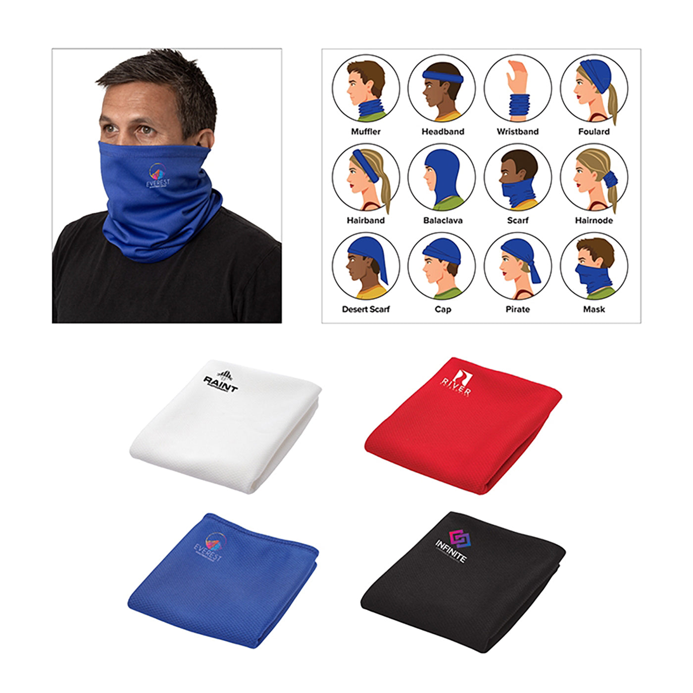 Multi-Function Polyester Neck Gaiter