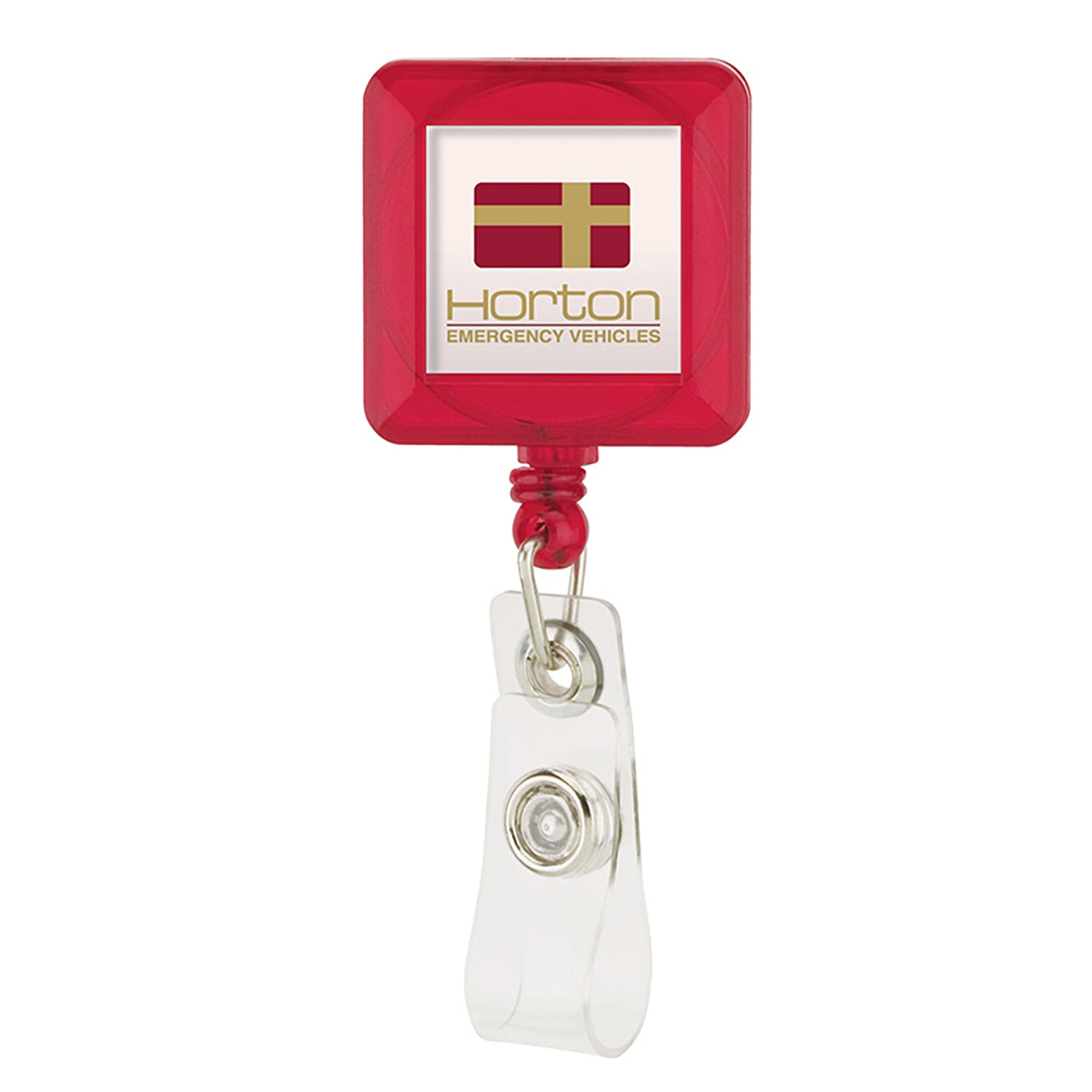Square Retractable Badge Holder - VL3120R