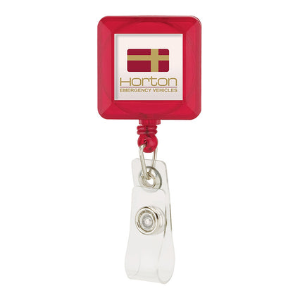 Square Retractable Badge Holder - VL3120R
