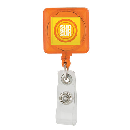 Square Retractable Badge Holder - VL3120T